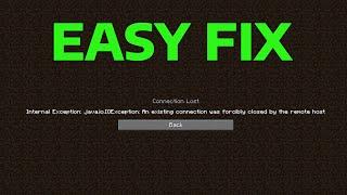 How To Fix Minecraft Connection Lost Internal Exception java.net.socketexception