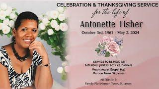 Antonette Fisher Memorial Service and Celebration