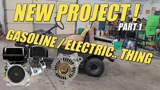 S4 E36. New project gasoline/electric Cushman golf cart. 212 cc predator swap