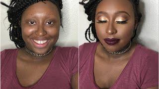 Soft Gold Cut Crease & Vampy Lips | Client Tutorial