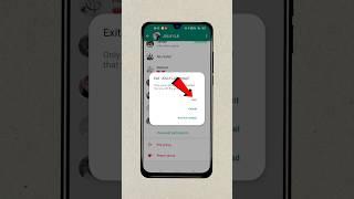 WhatsApp Group Se Bahar Kaise Nikle | How To Exit From WhatsApp Group #shorts