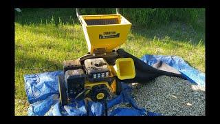 Using a 224cc Champion Wood Chipper