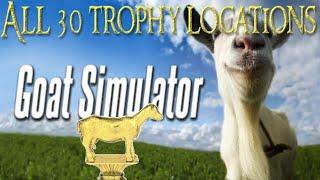 All 30 trophy locations (Goat Ville) - Goat Simulator