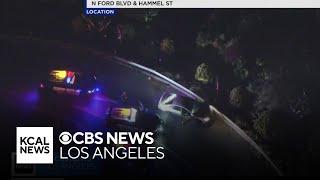 High-speed chase ends with crash in Montebello