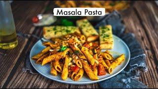 Masala Pasta Recipe - Indian Street Style Masala Pasta - Quick & Easy 30 Minutes Pasta - Desi Pasta