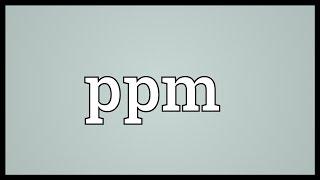 Ppm Meaning