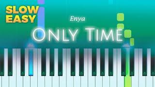 Enya - Only Time - SLOW EASY Piano TUTORIAL by Piano Fun Play