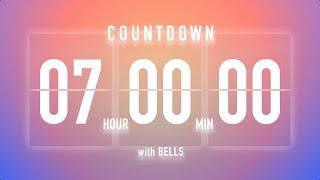 7 Hours Countdown Timer Flip Clock / + Bells 