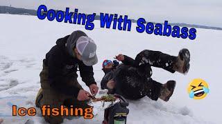 Cooking with Seabass - Ice fishing