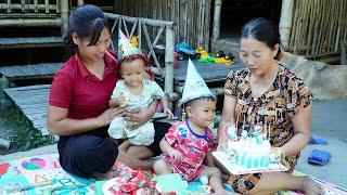 Baby Dau's 1st Birthday - Harvesting Vegetables - Ly Thi Ngoan | 1 Year Living in the Forest