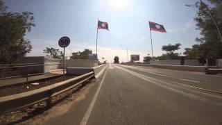 Border crossing on Bike Thai-Lao Friendship bridge