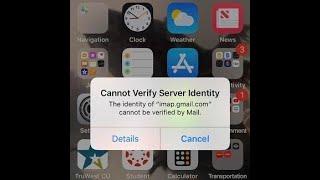 How To Fix Cannot Verify Server identity iOS 10  IMAP GMAIL cannot verrified server identity pinoy