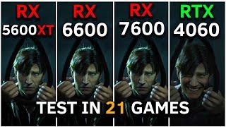 RX 5600 XT 6GB vs RX 6600 vs RX 7600 vs RTX 4060 | Test in 21 Games at 1080p | RYZEN 5 5600 | 2025