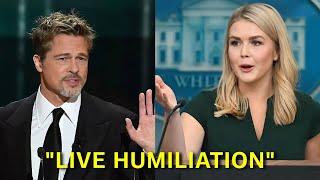Karoline Leavitt Destroys Brad Pitt on Live TV – No One Saw This Coming