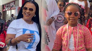 Nana Ama McBrown and Baby Maxin Storm Accra Mall… Watch One Night Guests Movie on Mum’s Birthday