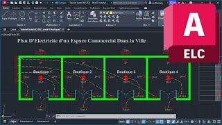 Comment faire une Projection Electrique Sur AutoCAD - Plan d'Electricite des Boutiques