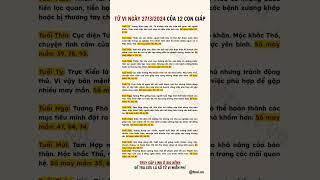 Tử vi ngày 27/3 #tuvivn #tuvivietnam #phongthuy #tamlinh  #tuvi2024 #tuvingay #tuvingaymoi