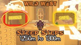 Steep Steps 1250m to 1300m | Wild West | 3rd Mountain | Deadly Path #roblox #steepsteps