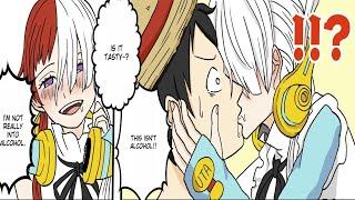 Uta Gathers Her Courage And Suddenly Kisses Luffy.