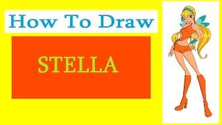 How to Draw a Stella (Winx) / Как нарисовать Стеллу из Винкс