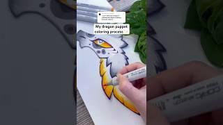 A LOT of People Asked For This…! Dragon Puppet Coloring Process #dragonpuppets #paperdragon