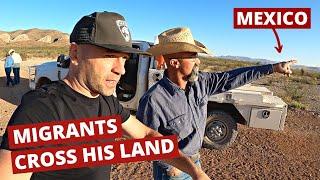 How Migrants Cross His Land In Texas - Local's Reaction   