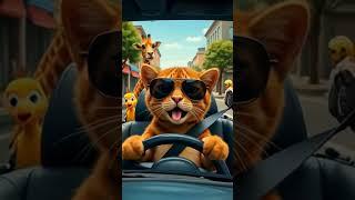Cat driving Car #funny #animalcomedy #umz
