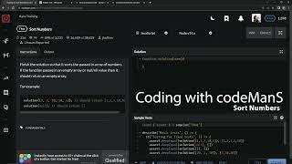 Codewars 7 kyu Sort Numbers Javascript