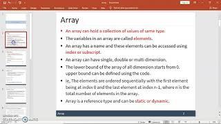 Introduction to Visual Programming- Array in vb.net