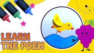 Five Little Ducks  | Kids Learning | Giggles & Grapes #poem #kidspoem #rhymes