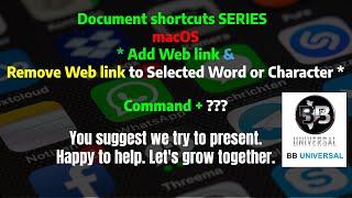 Document shortcuts SERIES | macOS | Add web link to word