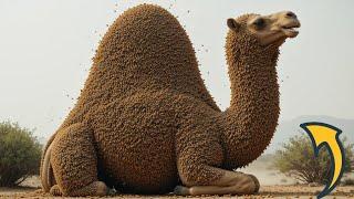 Shocking Rescue! Camel Trapped and Attacked by Swarming Honeybees!