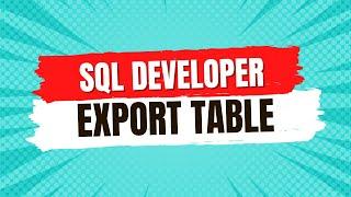 How to export table data to CSV in SQL Developer