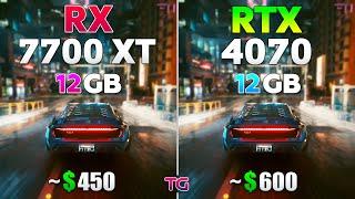 RX 7700 XT vs RTX 4070 - Test in 10 Games