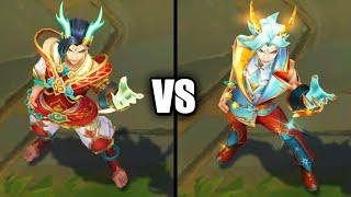 Heavenscale Ezreal vs Prestige Heavenscale Ezreal Skins Comparison (League of Legends)