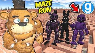 I'M BEING CHASED BY SHADOW FREDDY IN THE MAZE! | Gmod FNAF