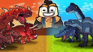 DINOSAUR MAP WARS ISLAND! (Minecraft)