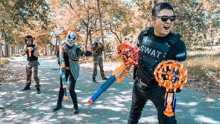 LTT Films : The Secret Nerf Deal Silver Flash Nerf Guns Fight Crime Group Tiger Mask Battle Begins