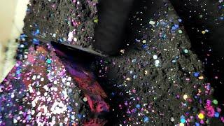 Black & Multicolored Dyed Soft & VERY #Dusty #BSN #Gymchalk #asmr #Crush #Charcoal #Oddly Satisfying