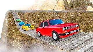 ОБРЫВ СМЕРТИ! 100% САМЫЙ ХРУПКИЙ ПОДВЕСНОЙ МОСТ ЧЕРЕЗ УЩЕЛЬЕ В BeamNG.drive