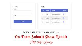 Submit Form Show Results On Same Page Using HTML CSS & jQuery | Keyframe Effects