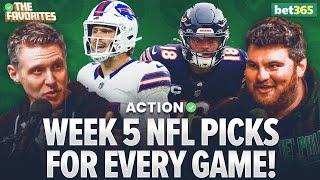 NFL Week 5 Betting Predictions & BETS for EVERY NFL Game! NFL Expert Picks | The Favorites Podcast