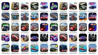 Games: Bike Racing, Traffic Rider, Rebel Racing, NFS Most Wanted, NFS No Limits, Riptide GP 2...