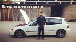 Civic 1995 hatchback with 2400cc engine uff / first vlog task