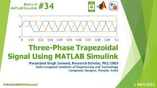 Three-Phase Trapezoidal Signal Using MATLAB Simulink #34 | Module-2 | Basics of MATLAB Simulink