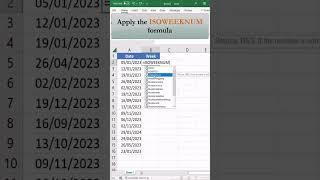 How to Use the ISOWEEKNUM Function in Excel