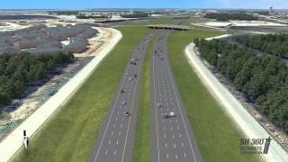 Visualization of proposed SH 360 toll road