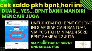 Horee..BPNT Bank MANDIRI CAIR CAIR.... & KPM Golongan Ini Cair Paling sedikit 450rb Di POS