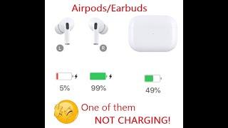 One of the Airpods not charging (any earbud): Easy fix