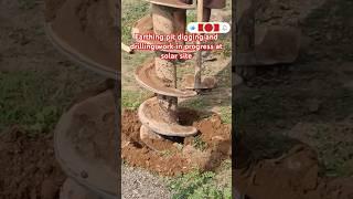 Earthing pit digging and drilling work in progress at solar site ️#SolarEnergy #ReNew#earthingwork